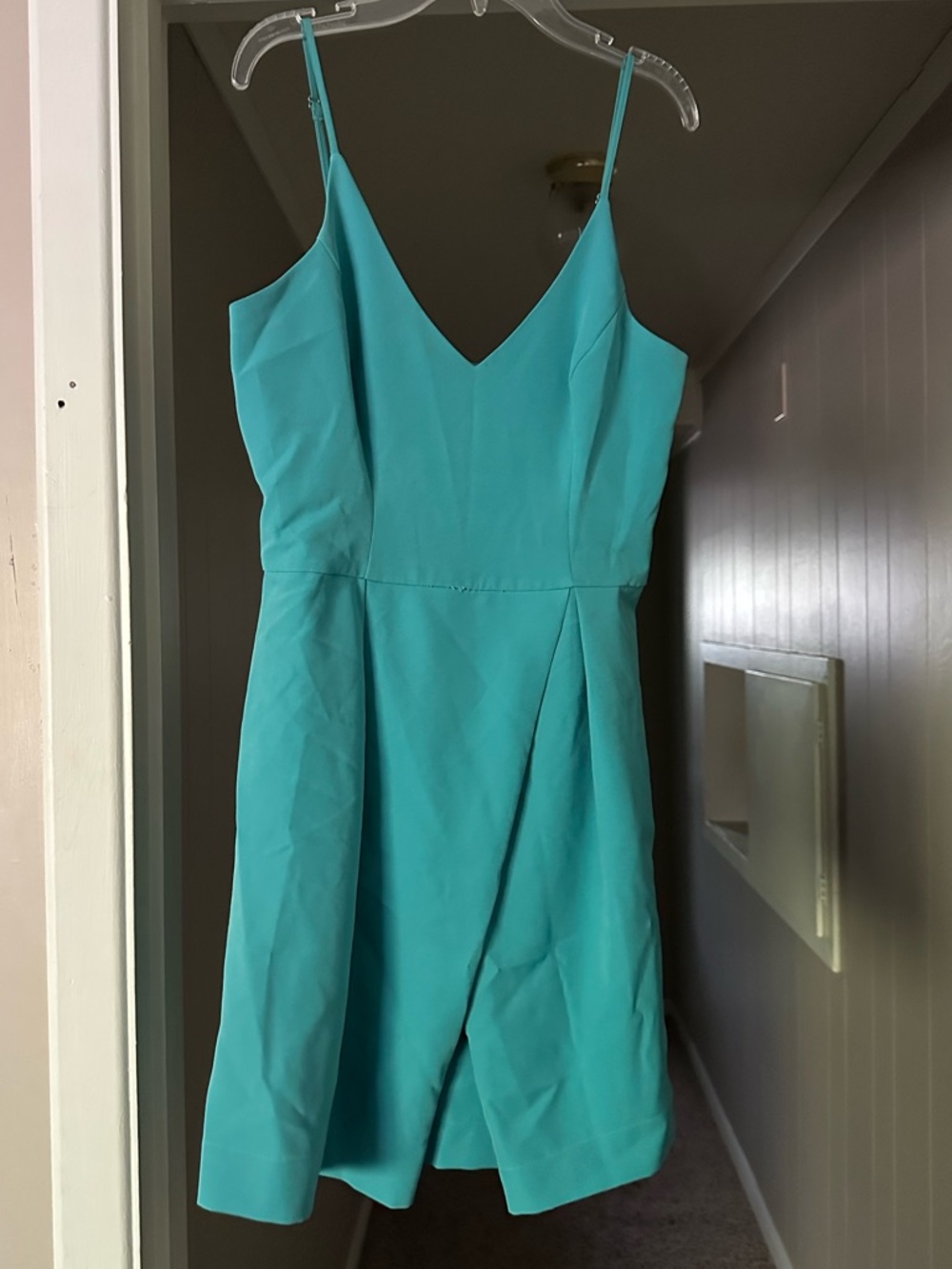 GB girls Teal V-Neck Spaghetti Strap Mini Dress